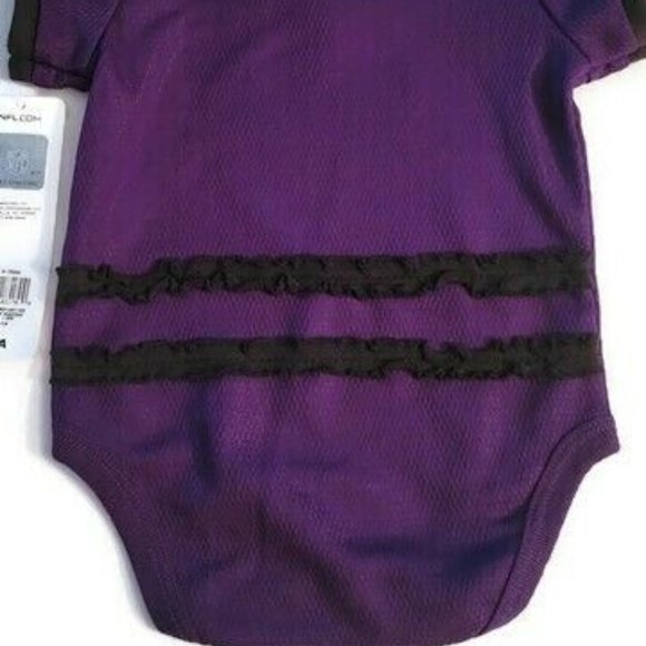 NFL Team apparel infant size 0-3 months Baltimore Ravens ruffle back bodysuit - Picture 2 of 5
